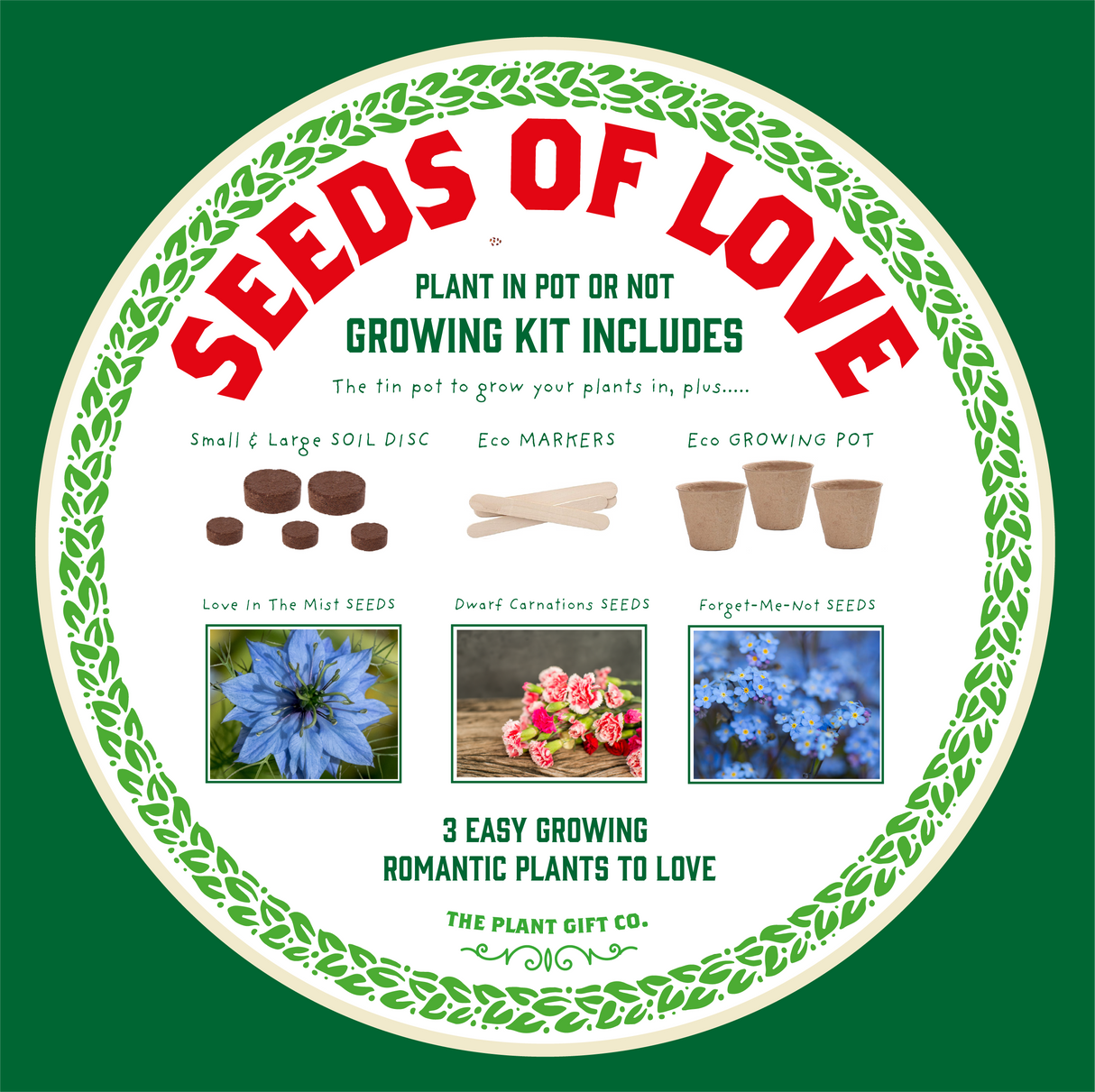 Seeds of Love - Eco Grow Your Own Plant Kit