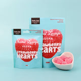 Vegan Fizzy Strawberry Hearts (Plastic-free) 65g