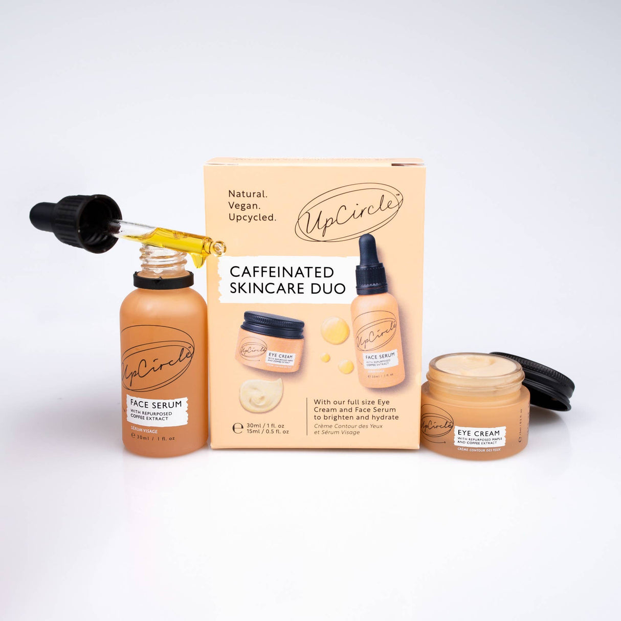 UpCircle Caffeinated Skincare Duo - Eco Friendly Vegan Wellbeing Gift