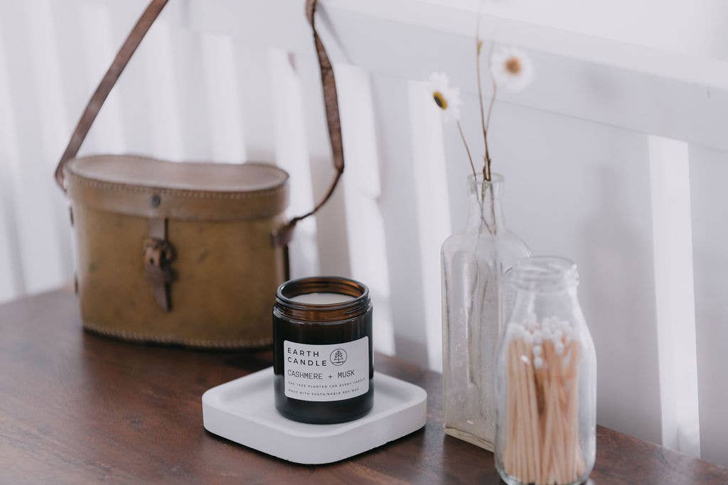 Cashmere + Musk Soy Wax Eco Candle: 120ml - 25hr Burn