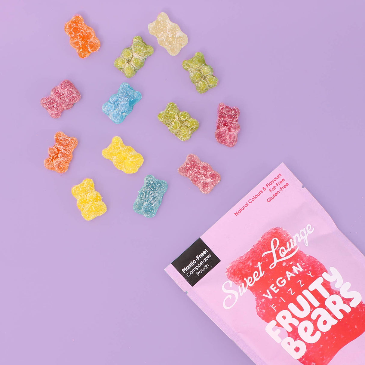 Vegan Fizzy Fruity Bears (Plastic-free) 65g