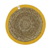 Seagrass and Jute Tablemat - Natural/Yellow