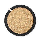 Seagrass and Jute Tablemat - Natural/Black