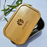 Lunchbox Natural Sustainable Bamboo & Stainless Steel