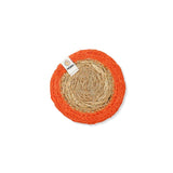 Seagrass and Jute Coaster - Natural/Orange