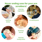 Cheeky Eco Bamboo & Sisal Pot Scrubbing Brushes (with eyes)