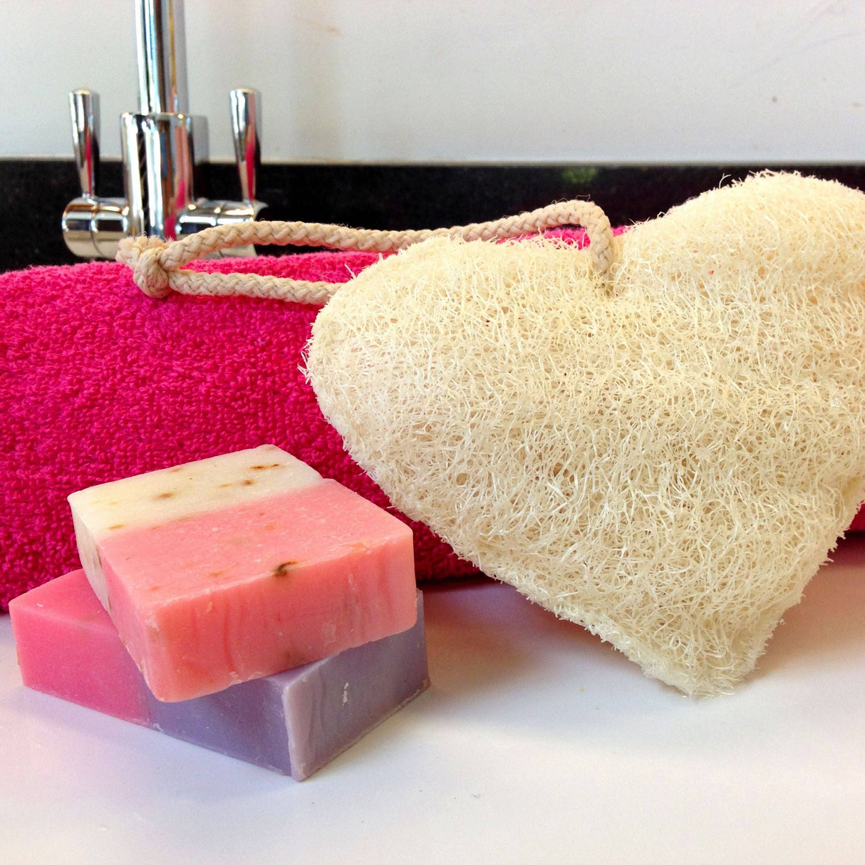 Bath Time Loofah Heart | Heart Loofah Gift