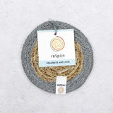 Seagrass and Jute Coaster - Natural/Grey