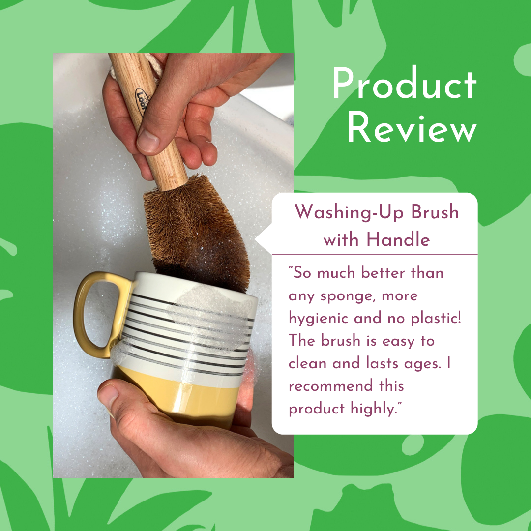 Washing Up Brush with Handle | Coconut Fibre Dish Brush