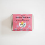 Mini ”on the go” Travel Wash kit : Floral for Hair and Body - Mother Day gift - Vegan gift - Zero waste