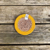 Seagrass and Jute Coaster - Natural/Yellow