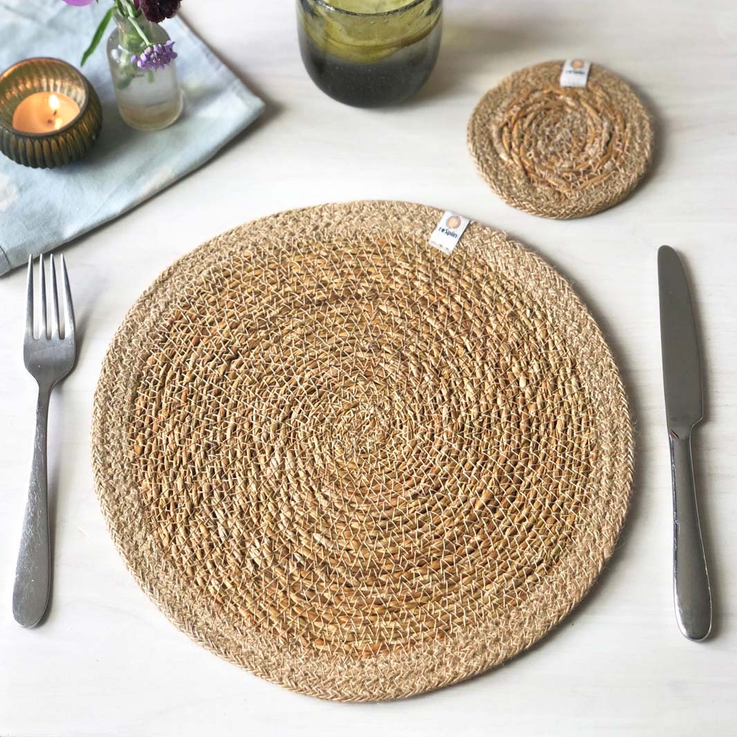 Seagrass and Jute Tablemat - Natural/Natural