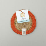 Seagrass and Jute Coaster - Natural/Orange