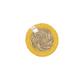 Seagrass and Jute Coaster - Natural/Yellow