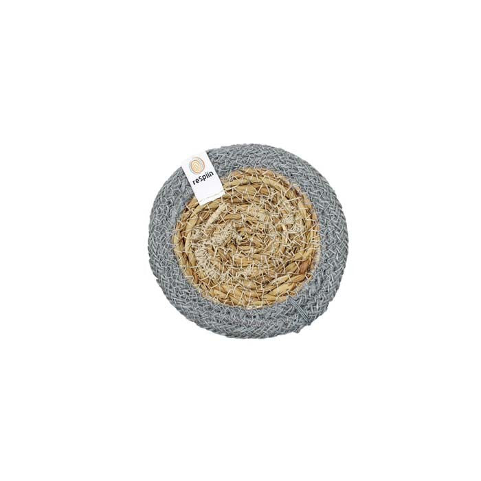 Seagrass and Jute Coaster - Natural/Grey