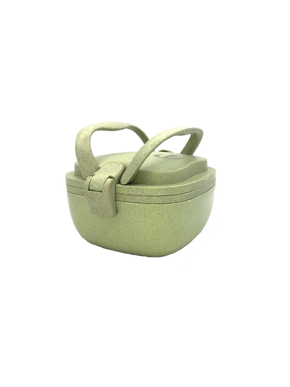 Huski Home sustainable rice husk lunchbox in pistachio