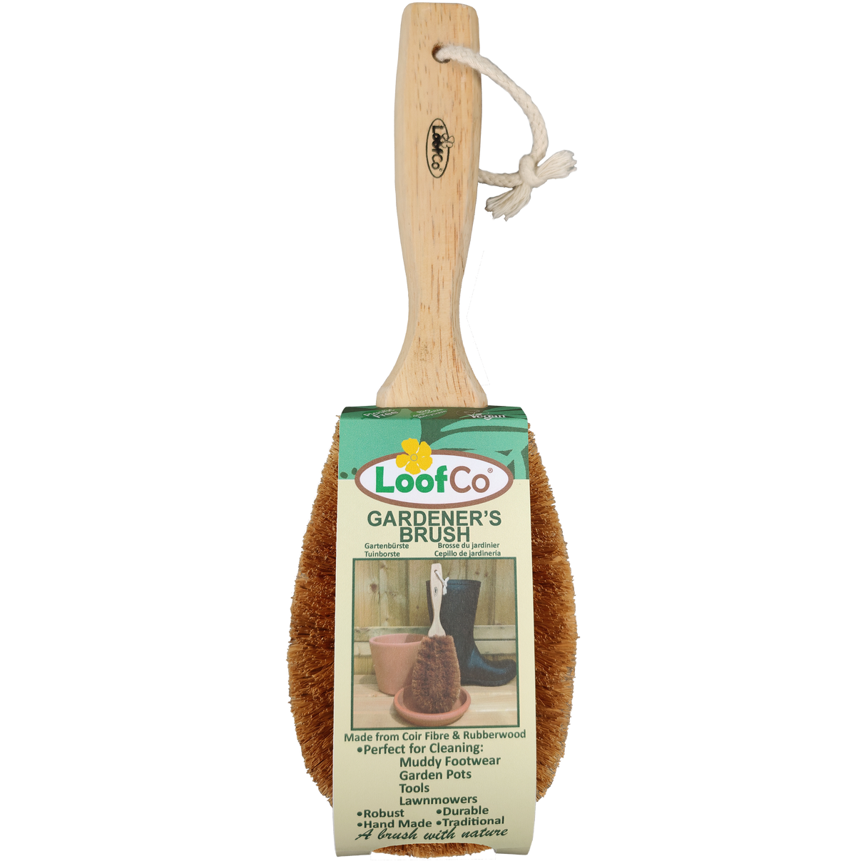 Gardener's Brush | Coconut Fibre & Rubberwood | Gift