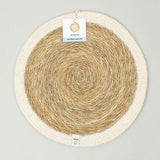 Seagrass and Jute Tablemat - Natural/White