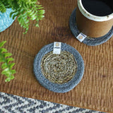 Seagrass and Jute Coaster - Natural/Grey